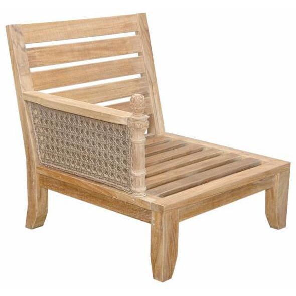 Anderson Teak Luxe Right Modular Teak Patio Club Chair - Angle thumbnail