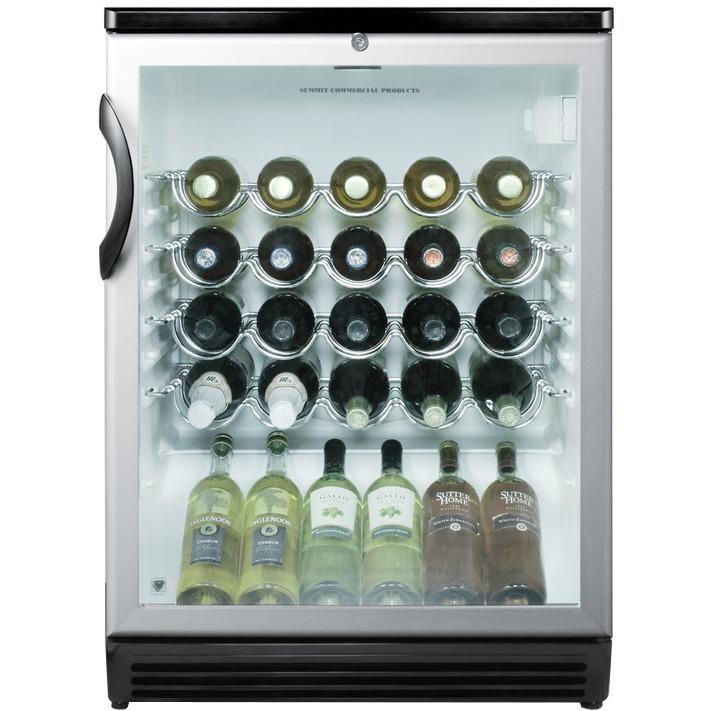 Summit Commercial 36 Bottle Built-In / Freestanding Wine Cellar / Cooler - SWC6GBLBI - Stocked View thumbnail