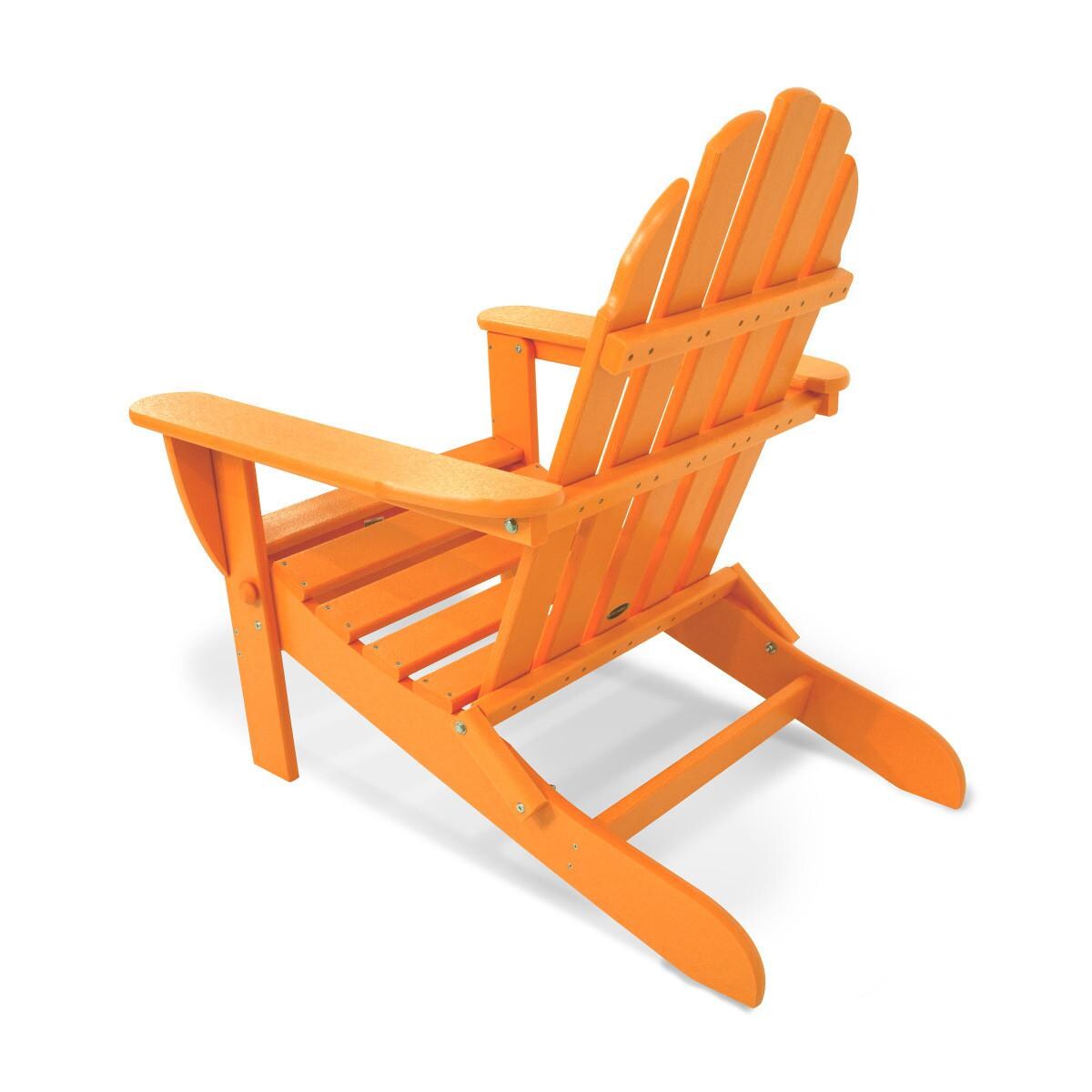 POLYWOOD AD5030TA Classic Folding Adirondack Chair - Back View thumbnail