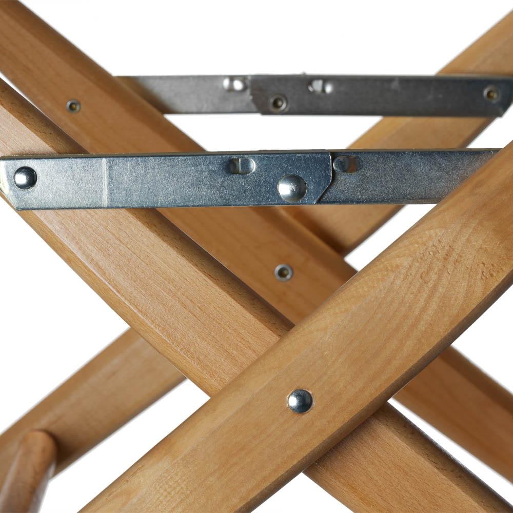 World Famous Dining Height Director Chair By Telescope Casual - Hardware Detail (Shown in White With Varnish Finish)