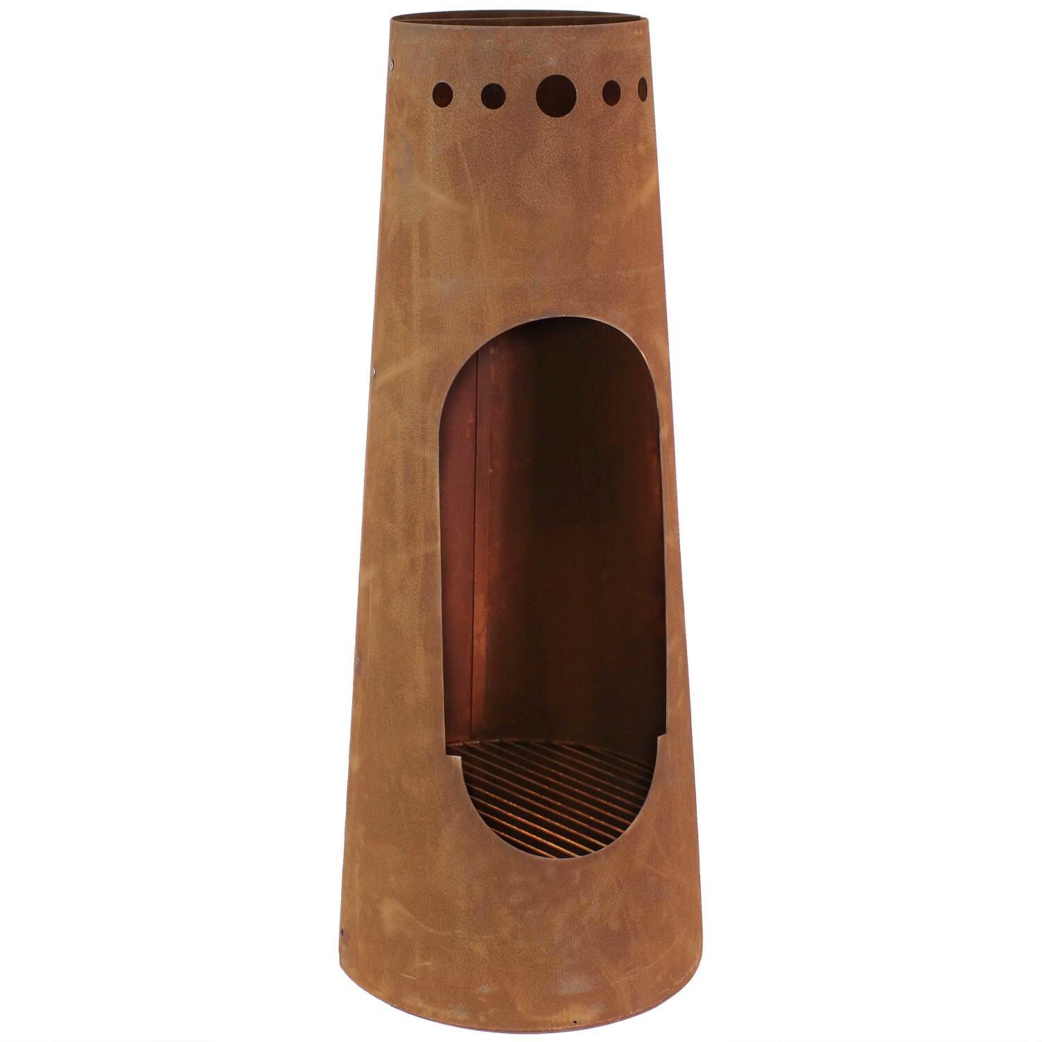 Ultimate Patio 50-Inch Steel Wood Burning Chiminea - Front View thumbnail