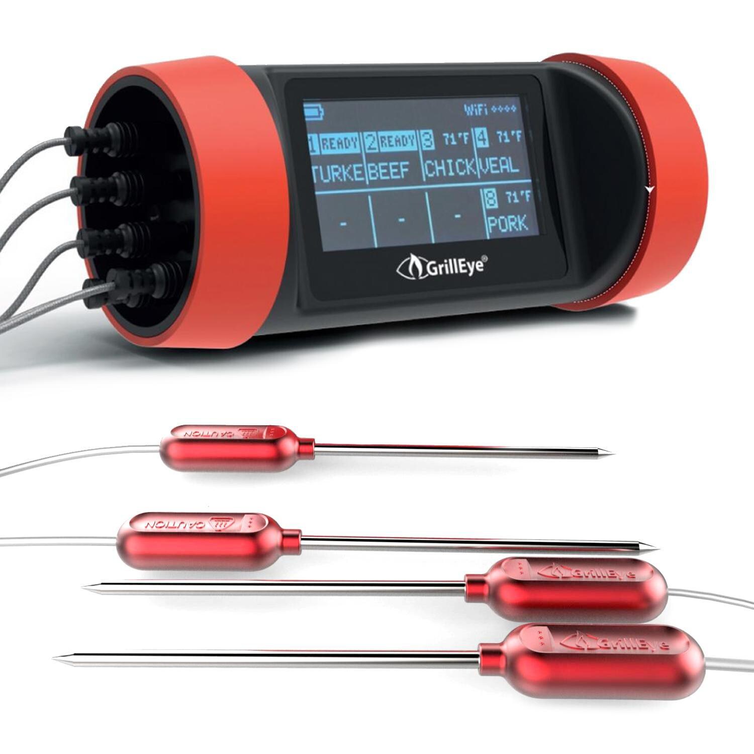 GrillEye PRO+ Wireless Grilling & Smoker Thermometer w/ 4 Probes BBQGuys