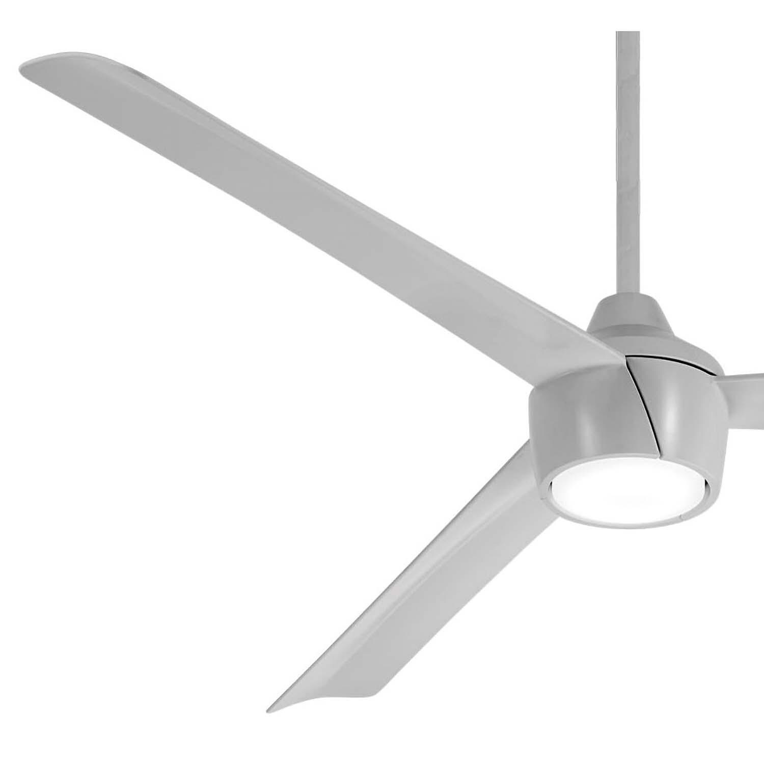 Minka-Aire F626L-GRY Skinnie 56-Inch 3-Blade LED Ceiling Fan in Grey Finish w/ Grey Blades & Etched Lens - Blades thumbnail