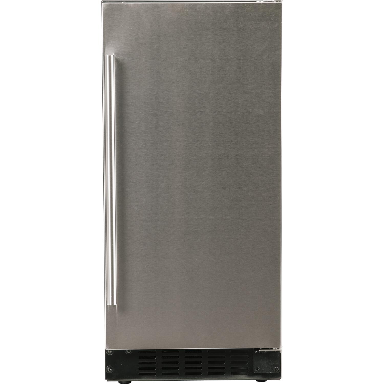 Azure 15-Inch 3 Cu. Ft. Compact Refrigerator - Stainless Steel - Front View W/ Door Closed thumbnail