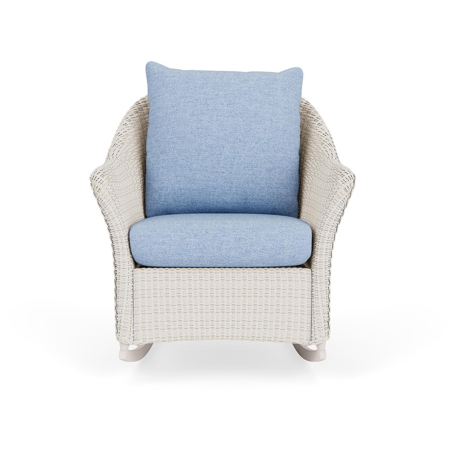Lloyd Flanders Weekend Retreat Lounge Rocker in Antique White Finish W/ Demo Skyway Fabric thumbnail