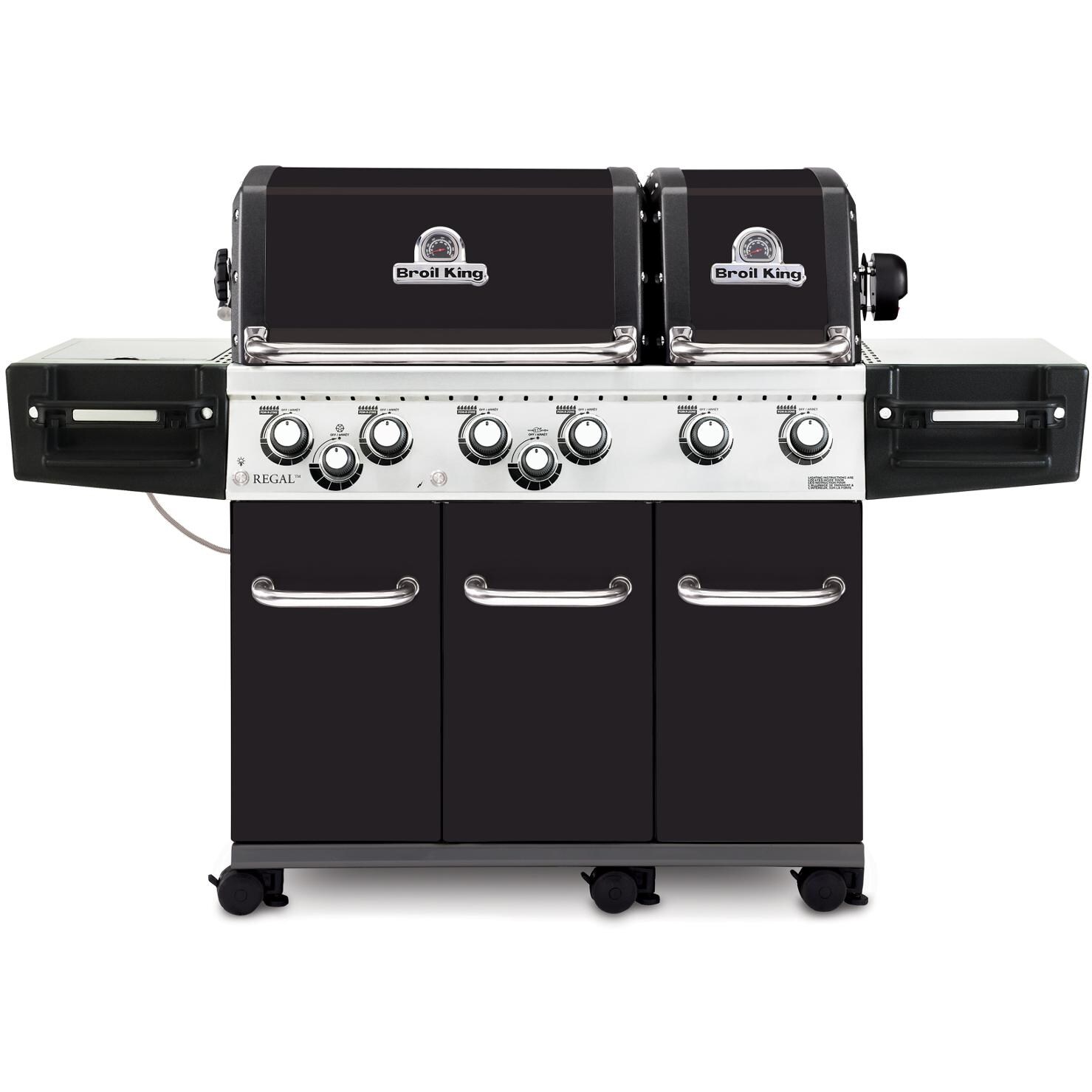 Broil King Regal XL Pro 6-Burner Propane Gas Grill With Rotisserie & Side Burner - Black