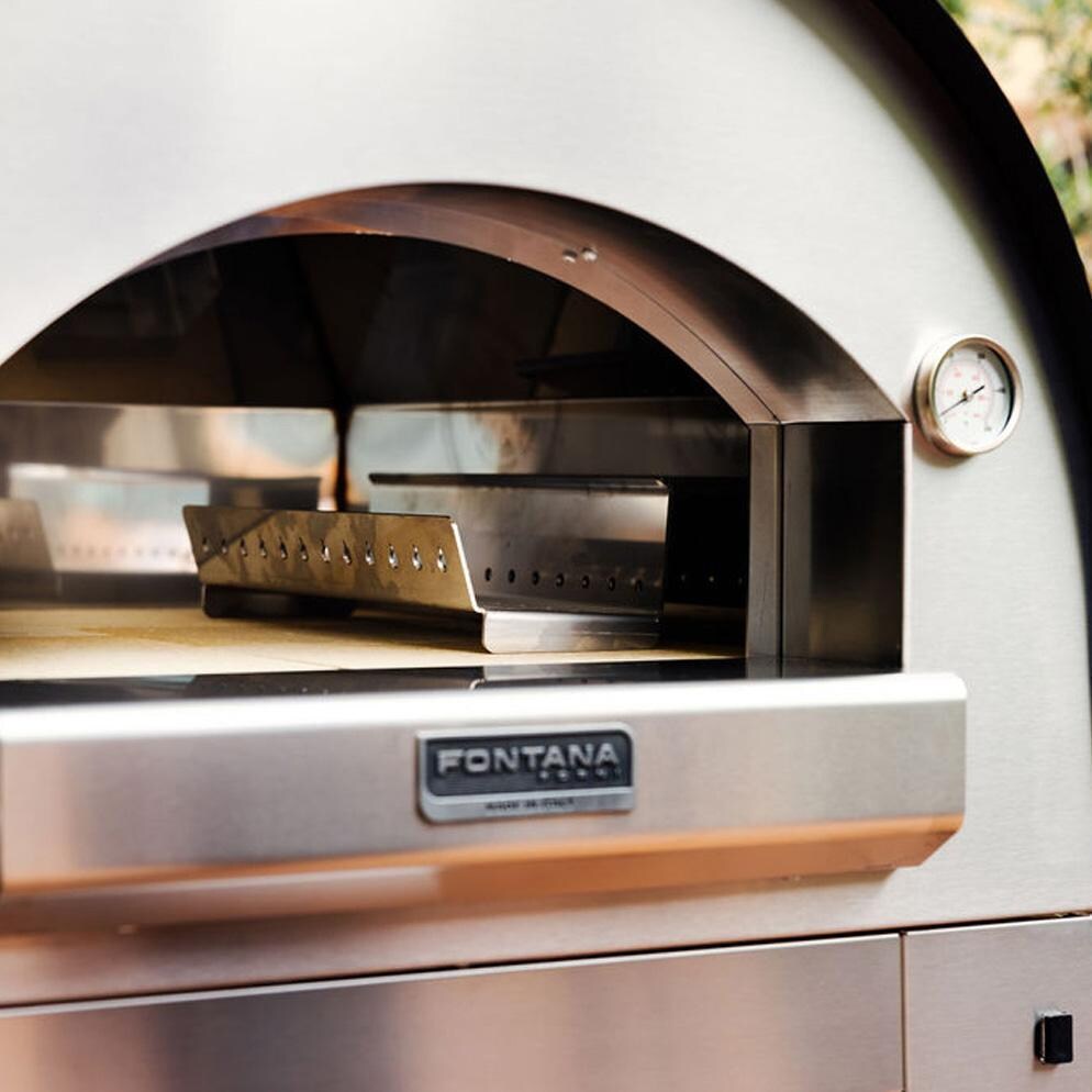 Fontana Forni FTNAP-H-S Napoli Hybrid Pizza Oven - Stainless Steel - Wood Holder - Detail thumbnail