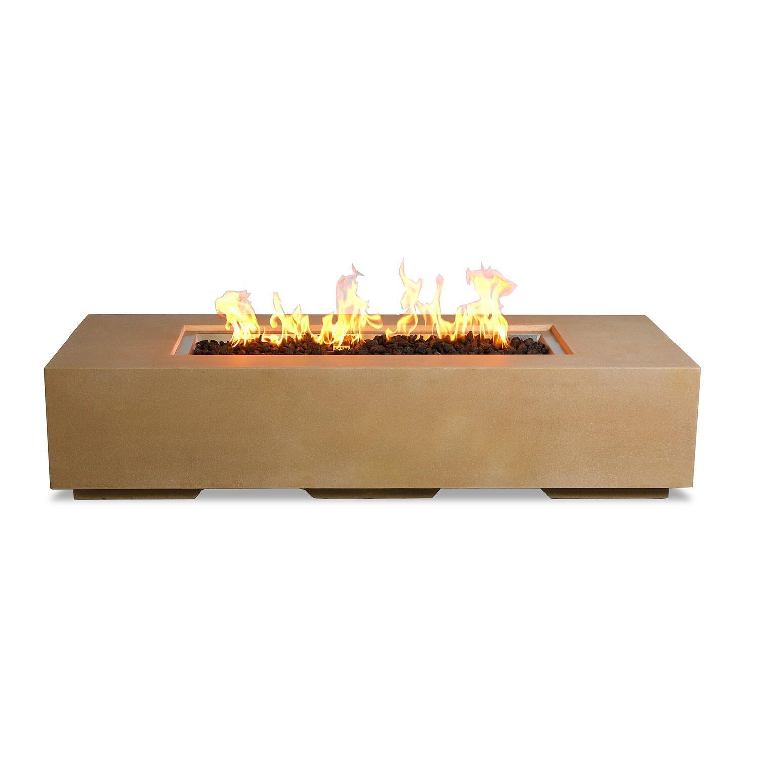 Glenwood 72-in Rectangular Concrete Natural Gas Fire Pit in Sand by Lakeview Outdoor Designs