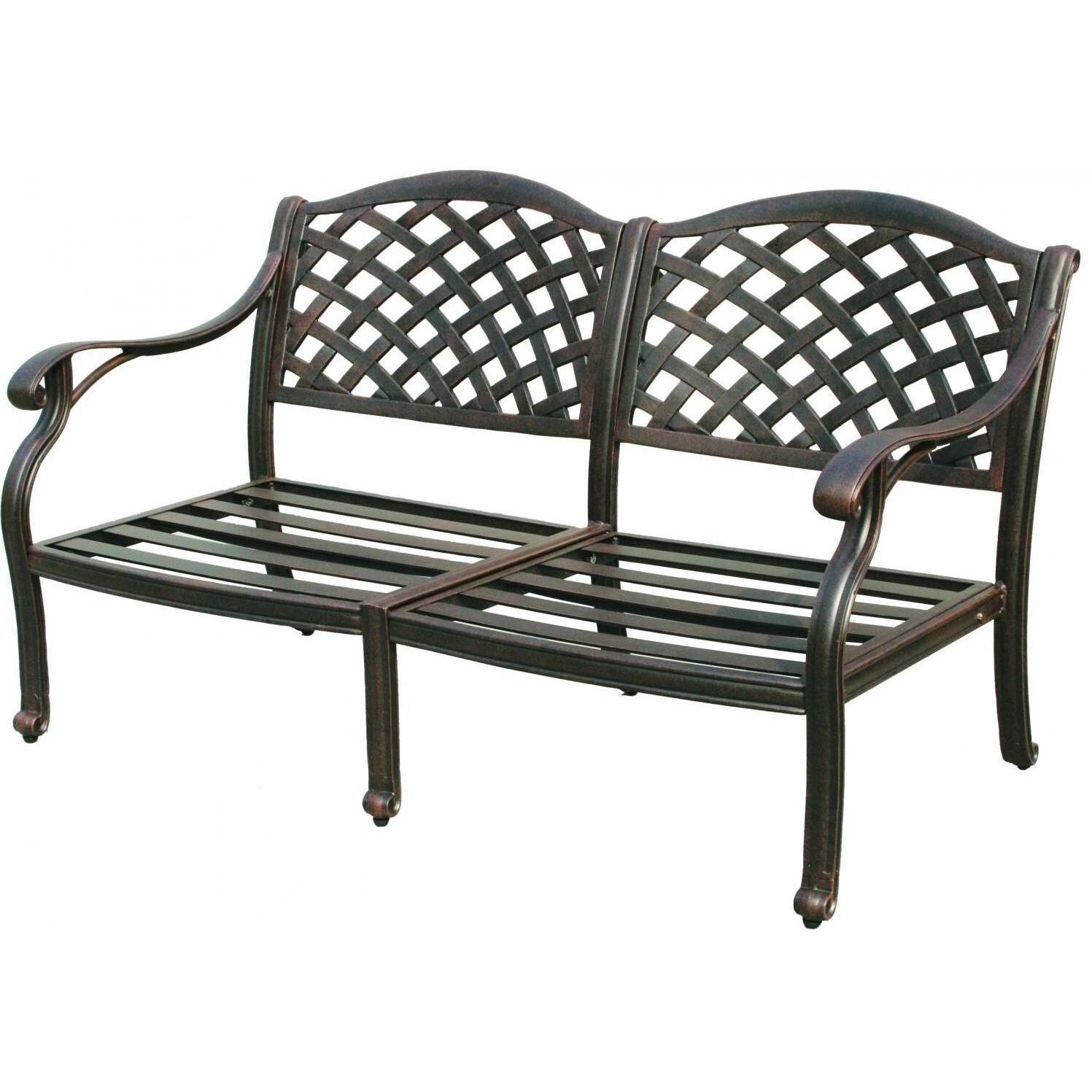 Darlee Nassau Patio Deep Seating Loveseat - Shown Without Cushions thumbnail