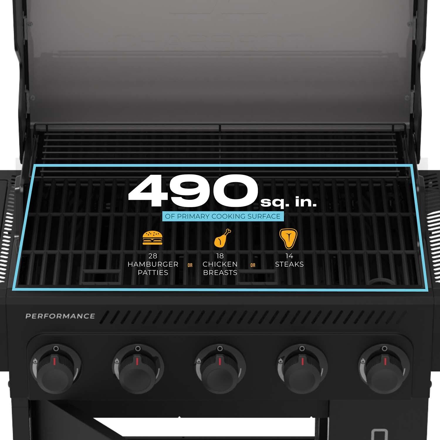 Charbroil 463463025 5-Burner Propane Grill - Black - Capacity - Detail thumbnail
