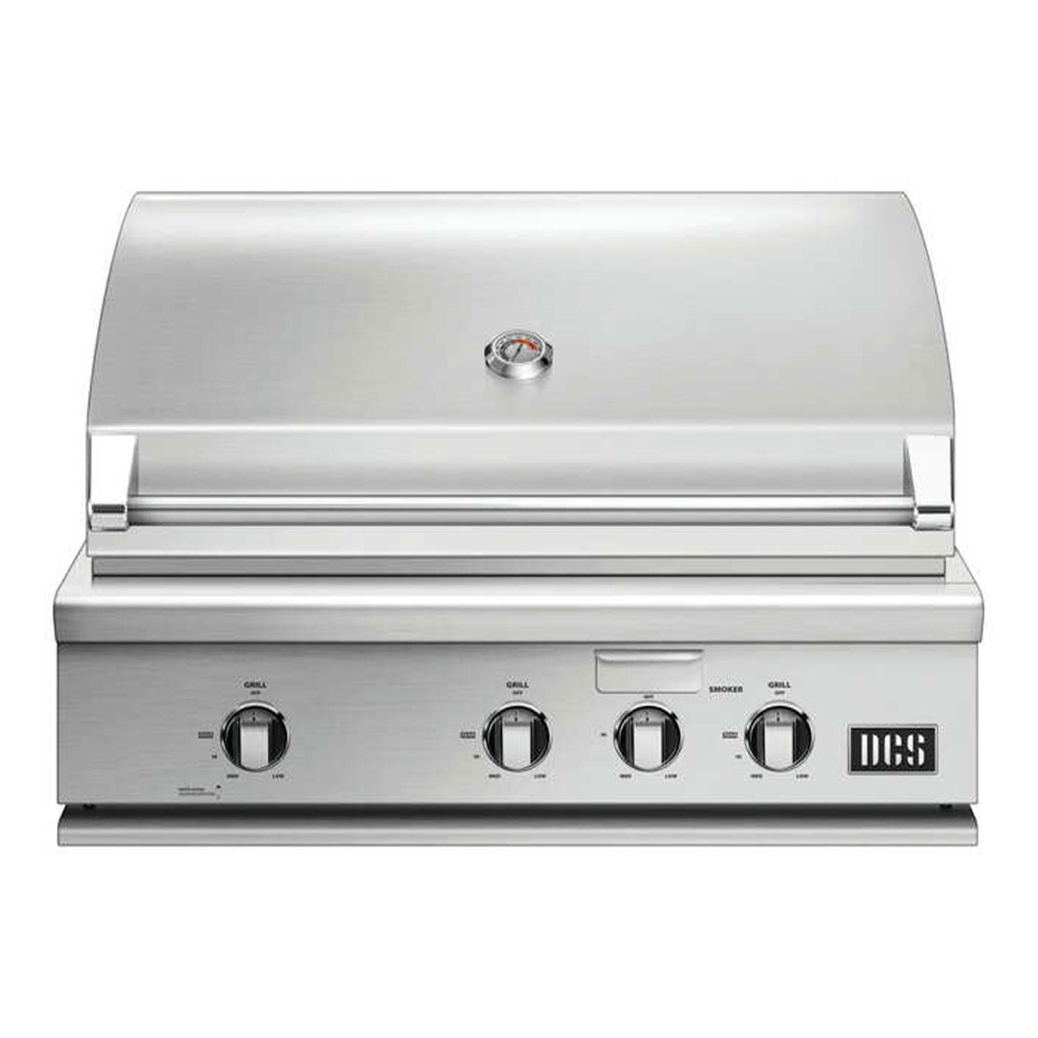 DCS Series 7 36-in 3 Burner Built-In Natural Gas Grill w/ Integrated Smoker Box & Independent Burner - BH1-36-N