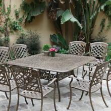 Darlee Sedona 9 Piece Cast Aluminum Patio Dining Set - Mocha image