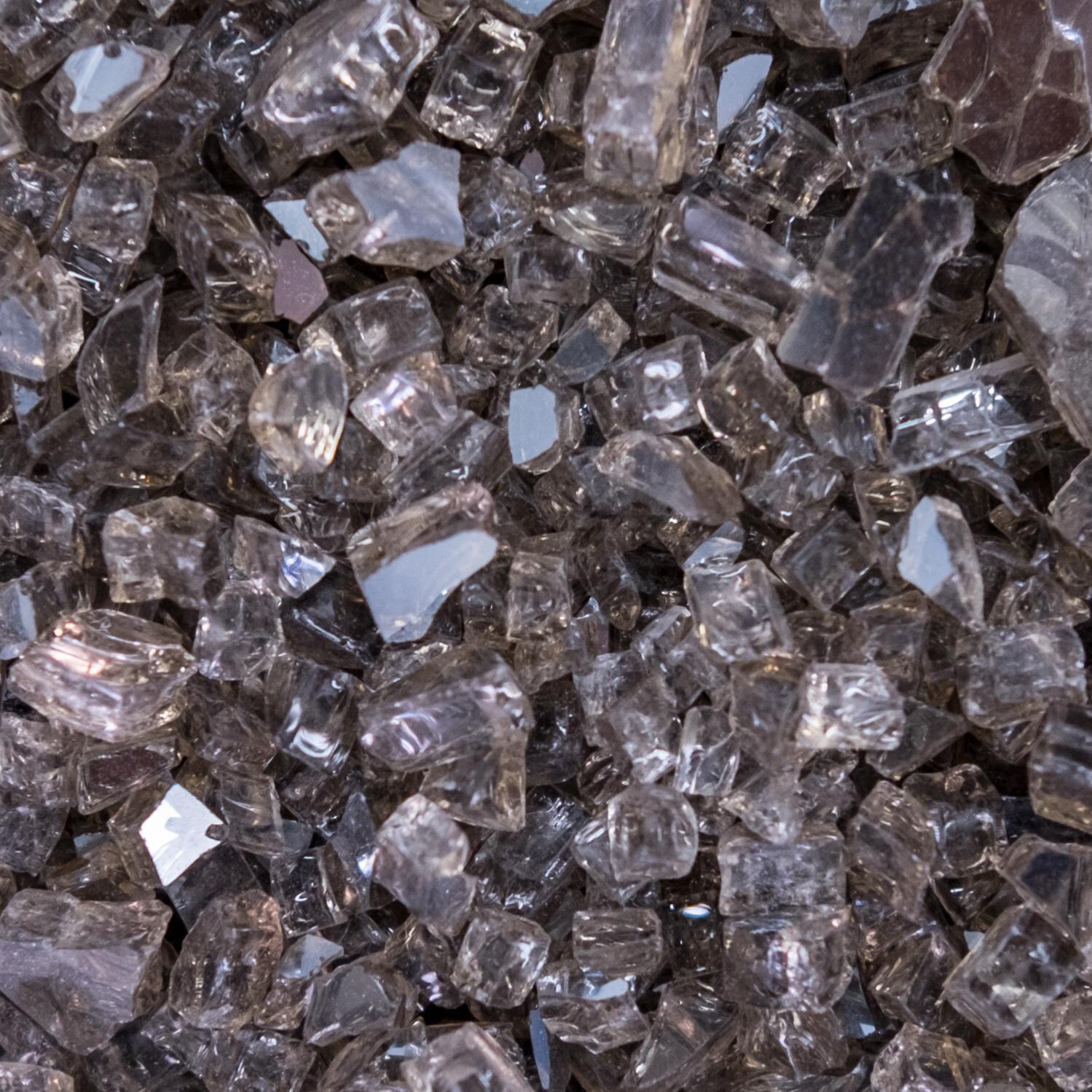 Lakeview Outdoor Designs 1/4-Inch Monochrome Gray Reflective Fire Glass - Close-up thumbnail