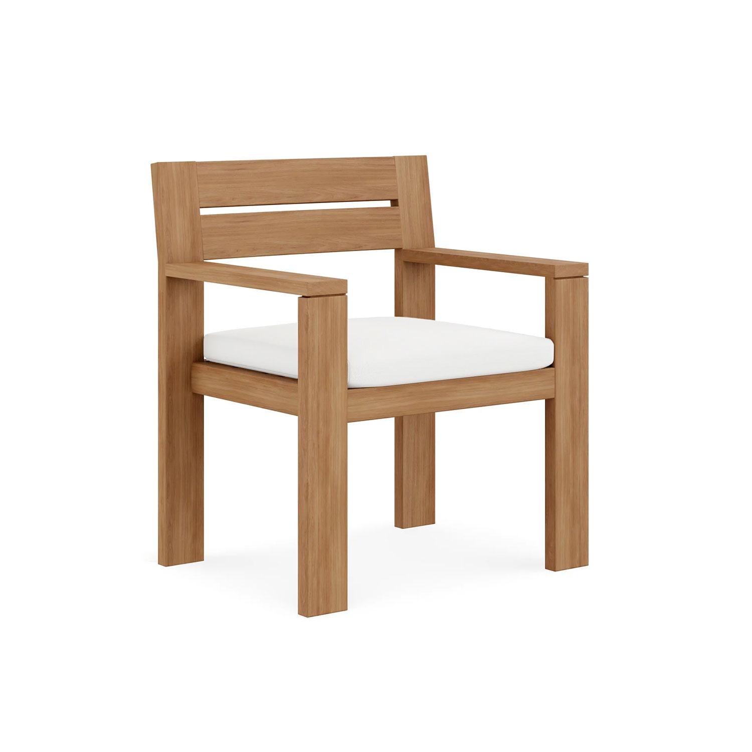 Bellawood Teak Dining Arm Chair in Natural by Lakeview Outdoor Designs - White Background thumbnail