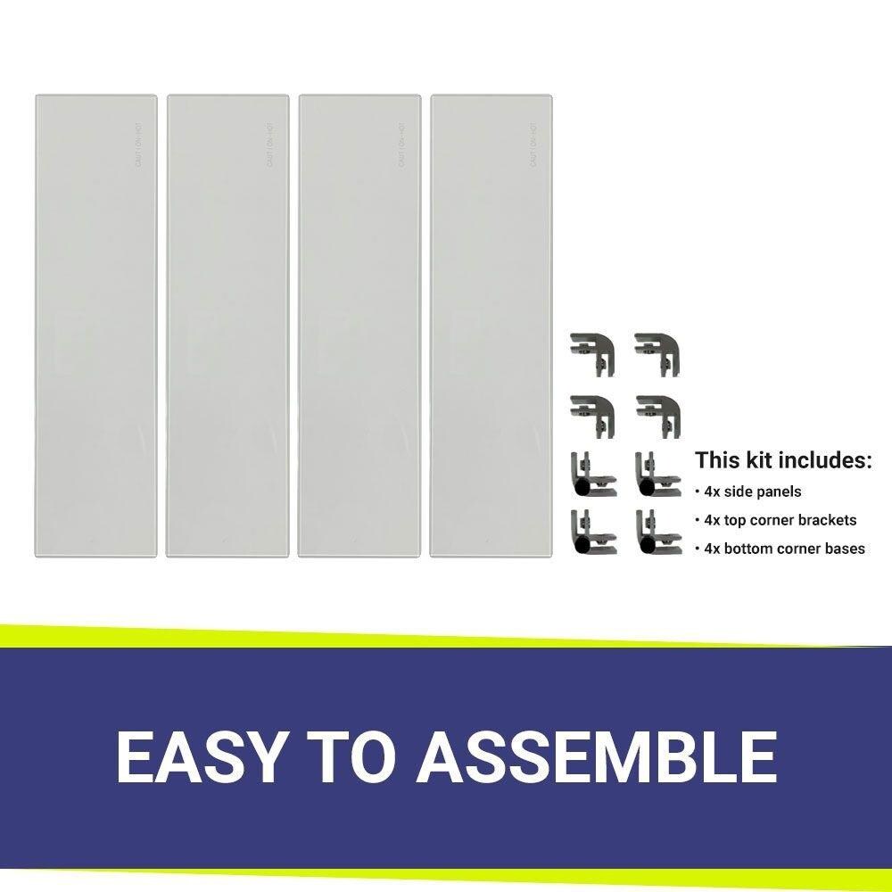 BBQGuys Signature FG-SQP-18 Polished Glass Flame Guard for 18-Inch Square Drop-In Fire Pit Pans - Components Listing thumbnail