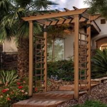 New England Arbors Carolina 7.5 Ft Composite Vinyl Arbor image