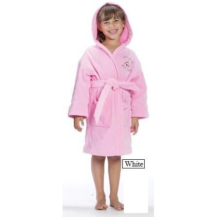 Terry Town Kids Terry Velour Hooded Robe Coverup XS - White