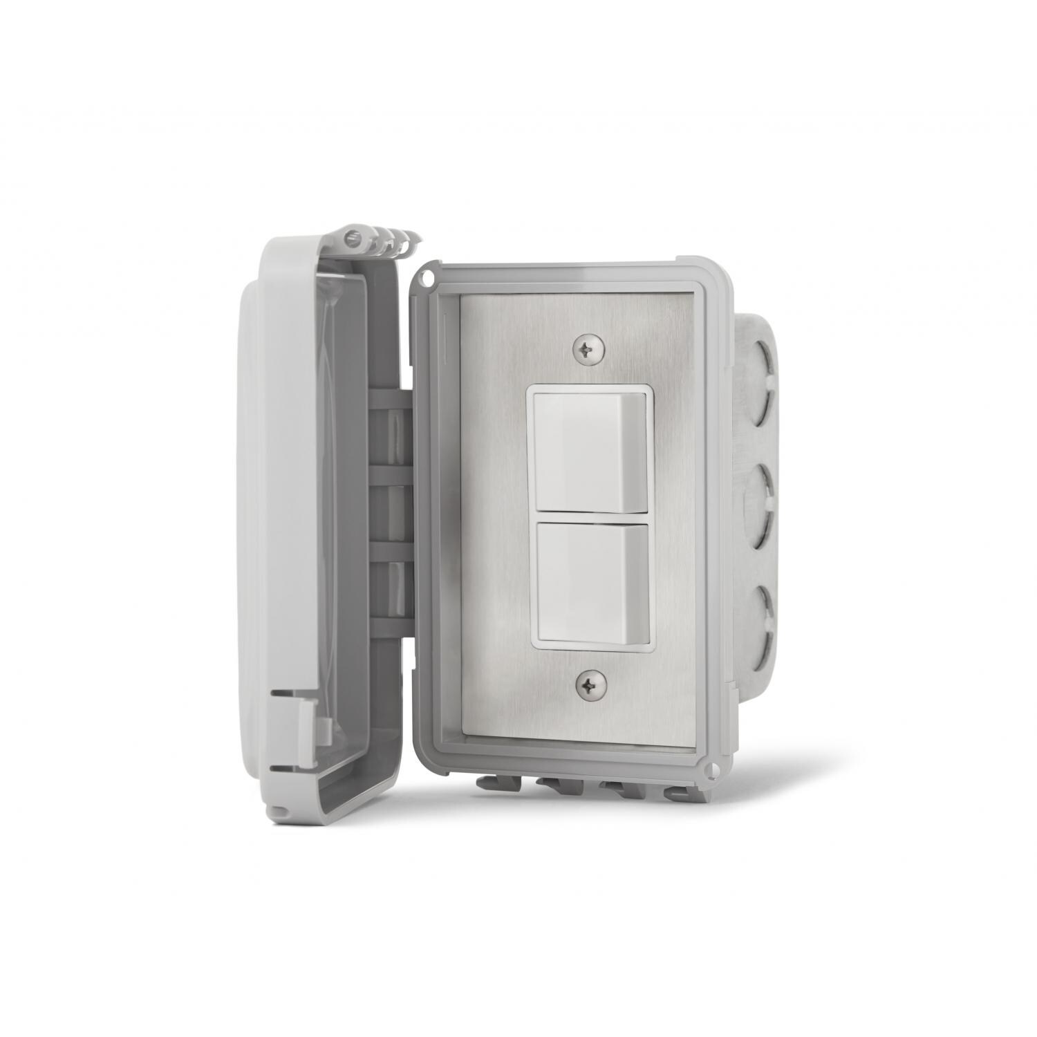 Infratech 240V Flush Mount In-Wall Weatherproof Single Stacked Duplex Switch - 14-4310 thumbnail