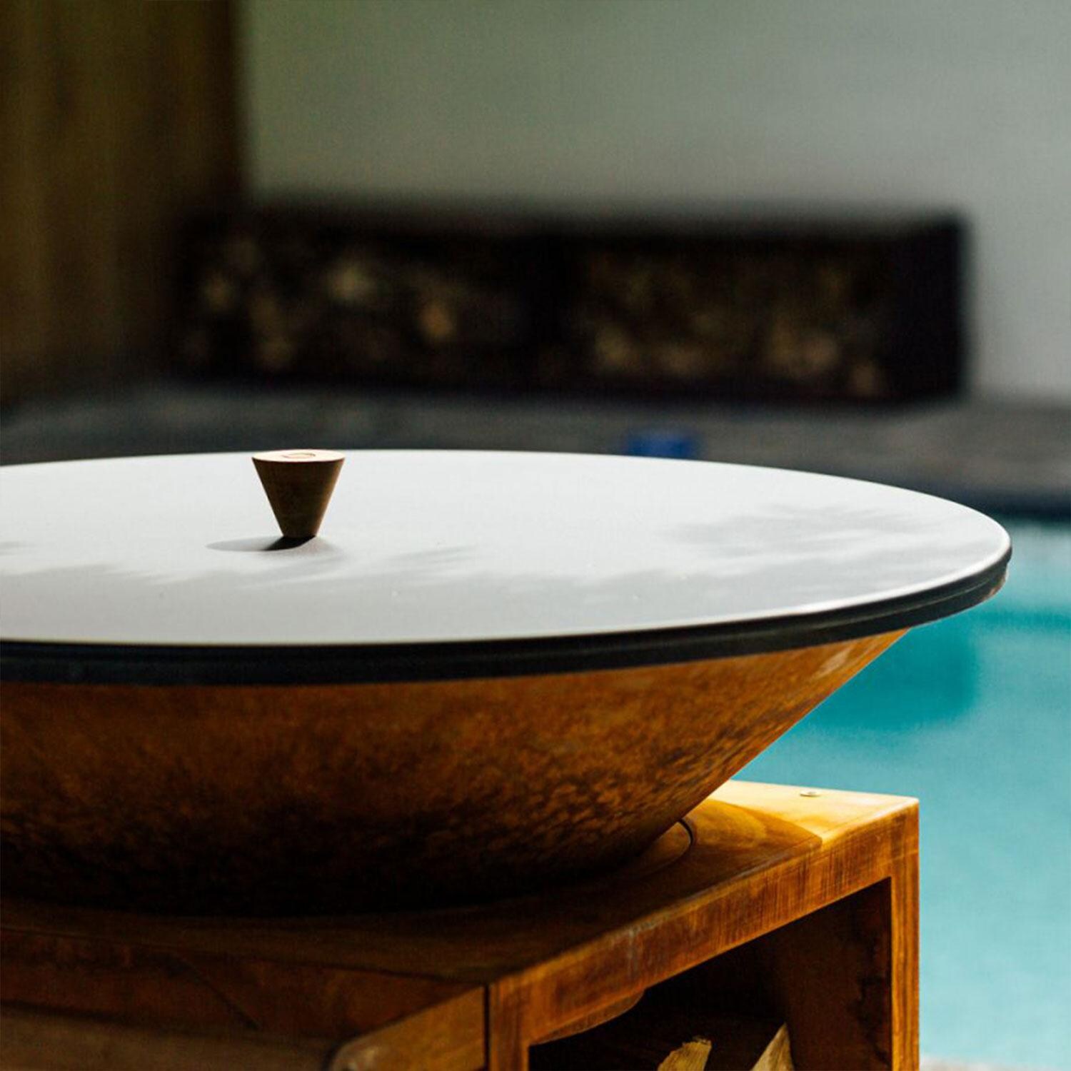 OFYR OA-CB-100 40 Inch Cover Black 100 - Lid Cover - Close Up View - Lifestyle thumbnail