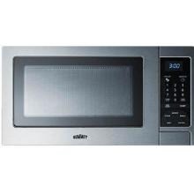 Summit 19-Inch 0.9 Cu. Ft. Countertop Microwave Oven - Stainless Steel - SCM853
