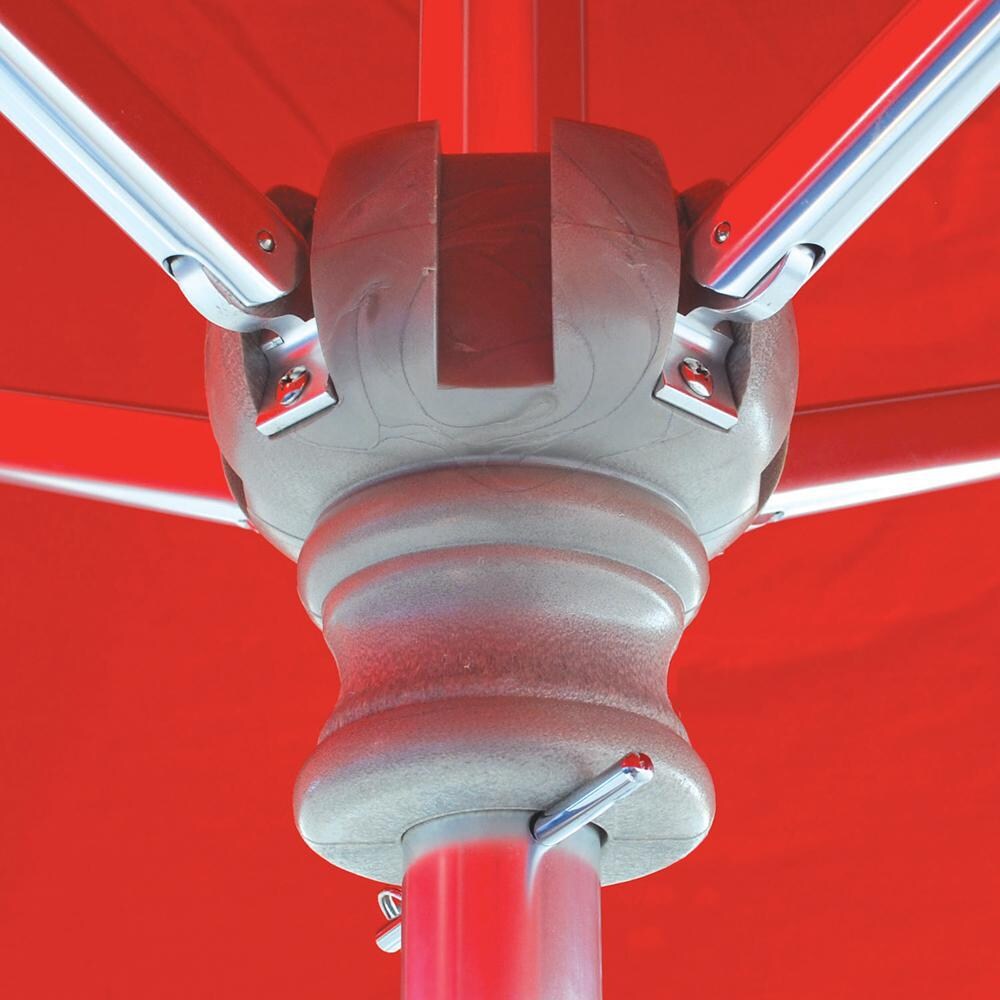 Galtech 6 X 6 Ft. Square Patio Umbrella W/ Manual Lift - Hub Detail - Shown With Pacific Blue Sunbrella Fabric thumbnail