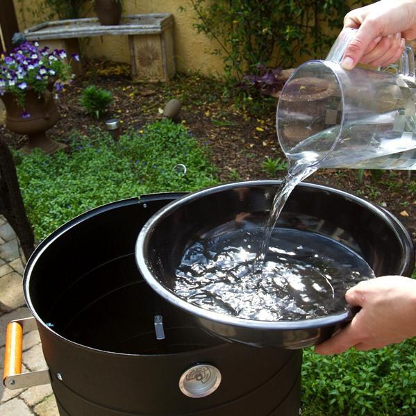 Southern Country 2 In 1 Electric Water Smoker Grill - Adding Water To The Pan thumbnail