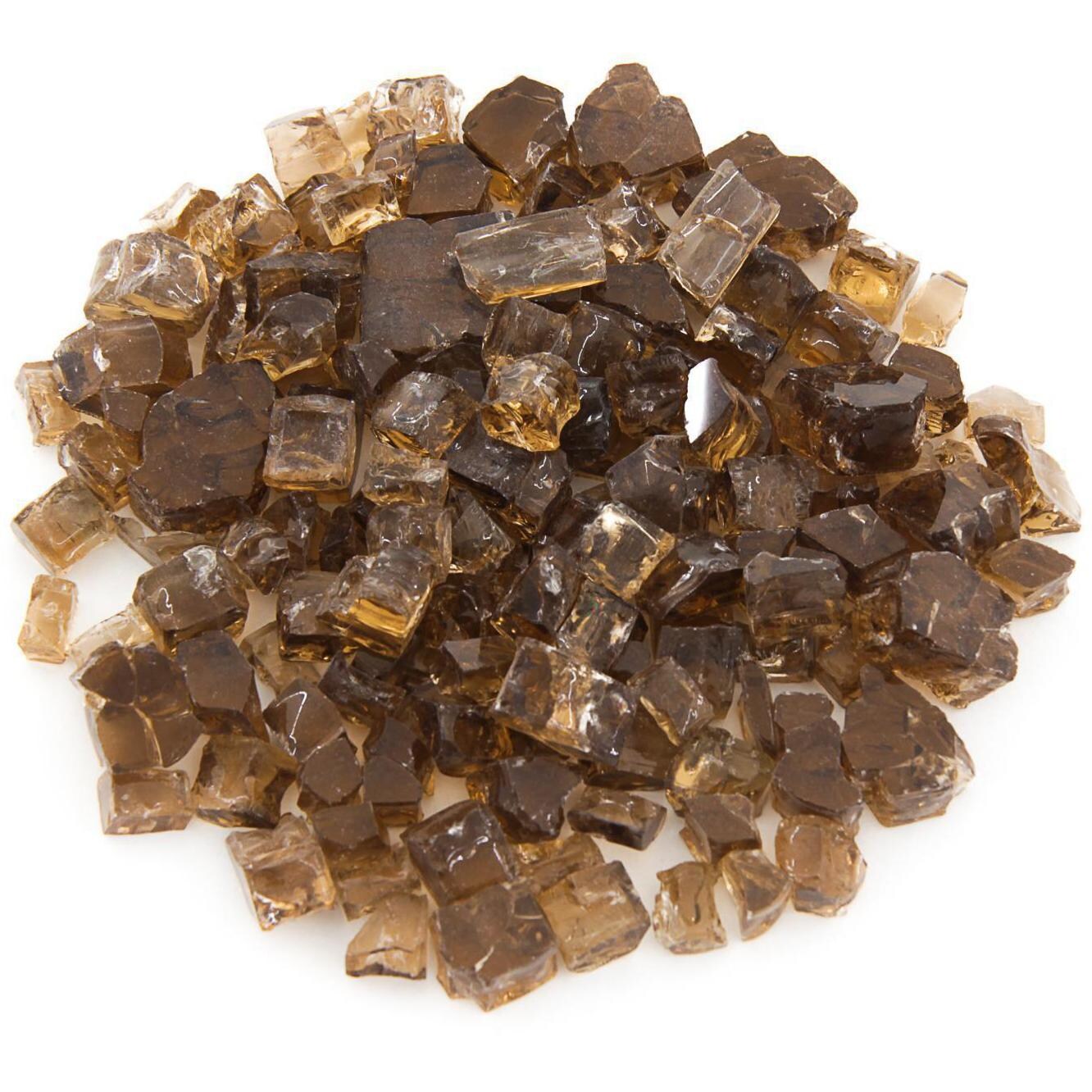 BBQGuys Signature Series 1/2-Inch Roman Bronze Non-Reflective Fire Glass - 10 Pounds - Top View thumbnail