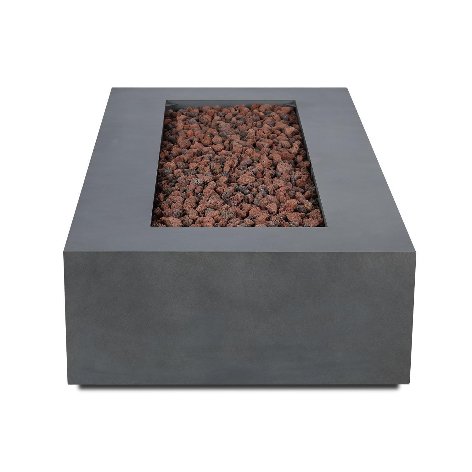 Lakeview Outdoor Designs SC-C9814LP-WSLT Elysian 70-Inch Rectangle Propane Gas Fire Table - Front View thumbnail