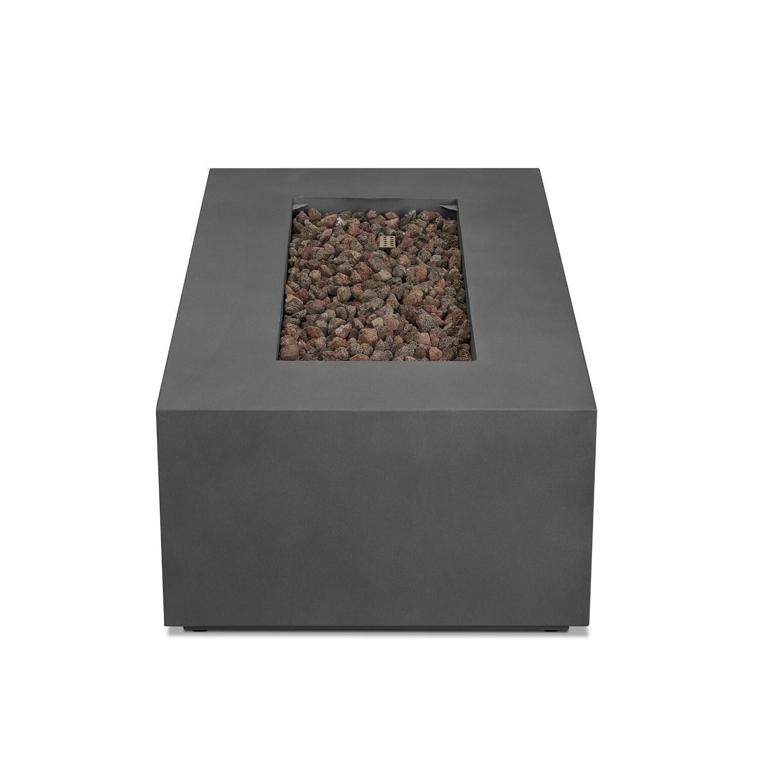 Lakeview Outdoor Designs SC-C9811LP-WSLT Elysian 42-in Rectangle Propane Gas Fire Table - Front - White Background thumbnail