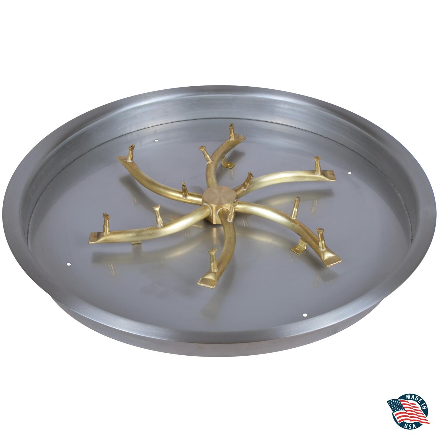 The Outdoor Plus Bullet Burner Drop in Pan Kit - 25-inch Round Drop in ...