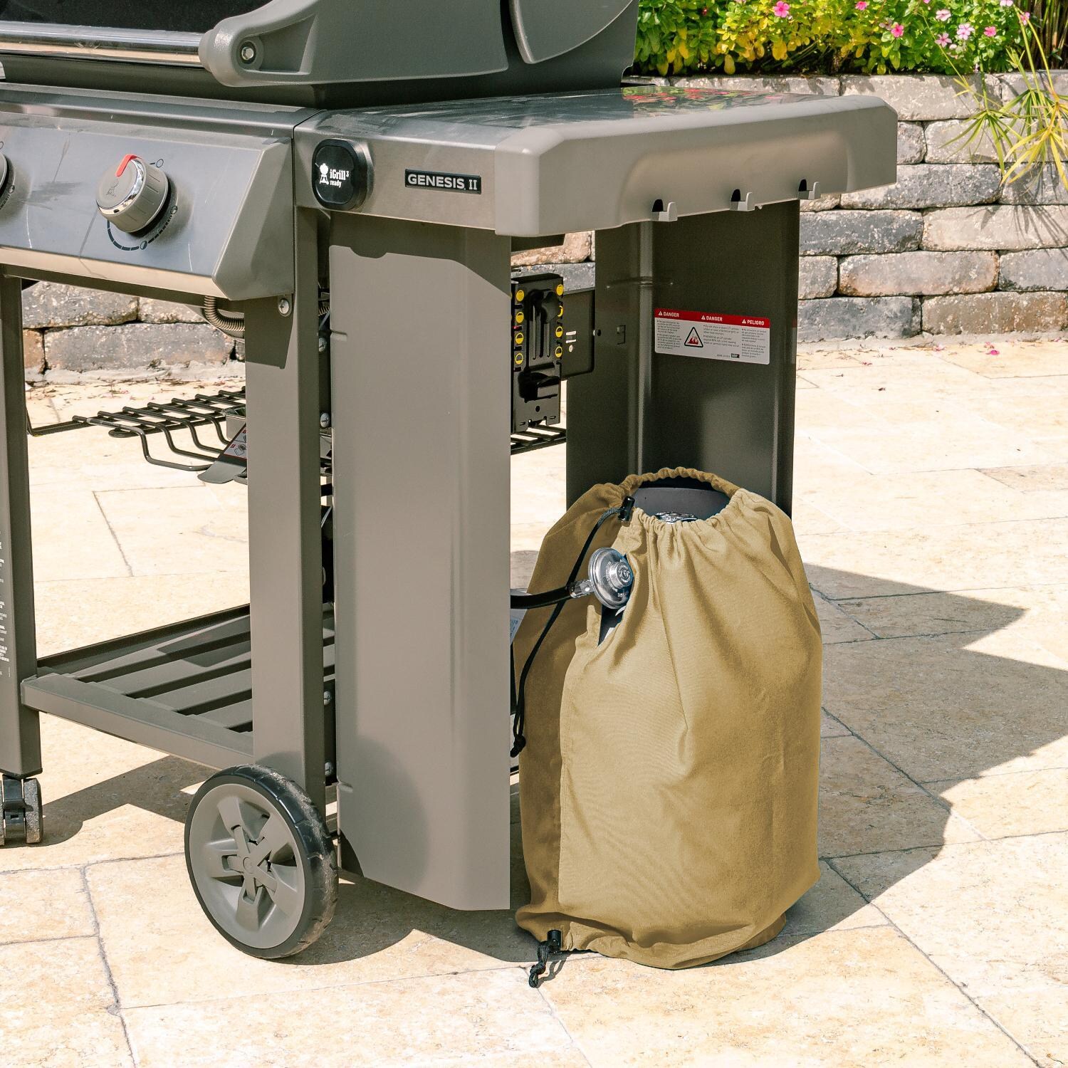 Signature Series Propane Tank Cover by BBQGuys - Lifestyle thumbnail