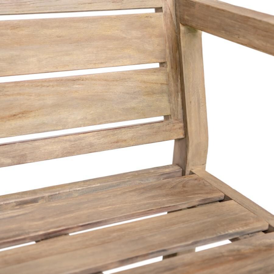 Teak + Table Monday Brushed Teak Patio Sofa in Granite - Seat Closeup - Detail thumbnail