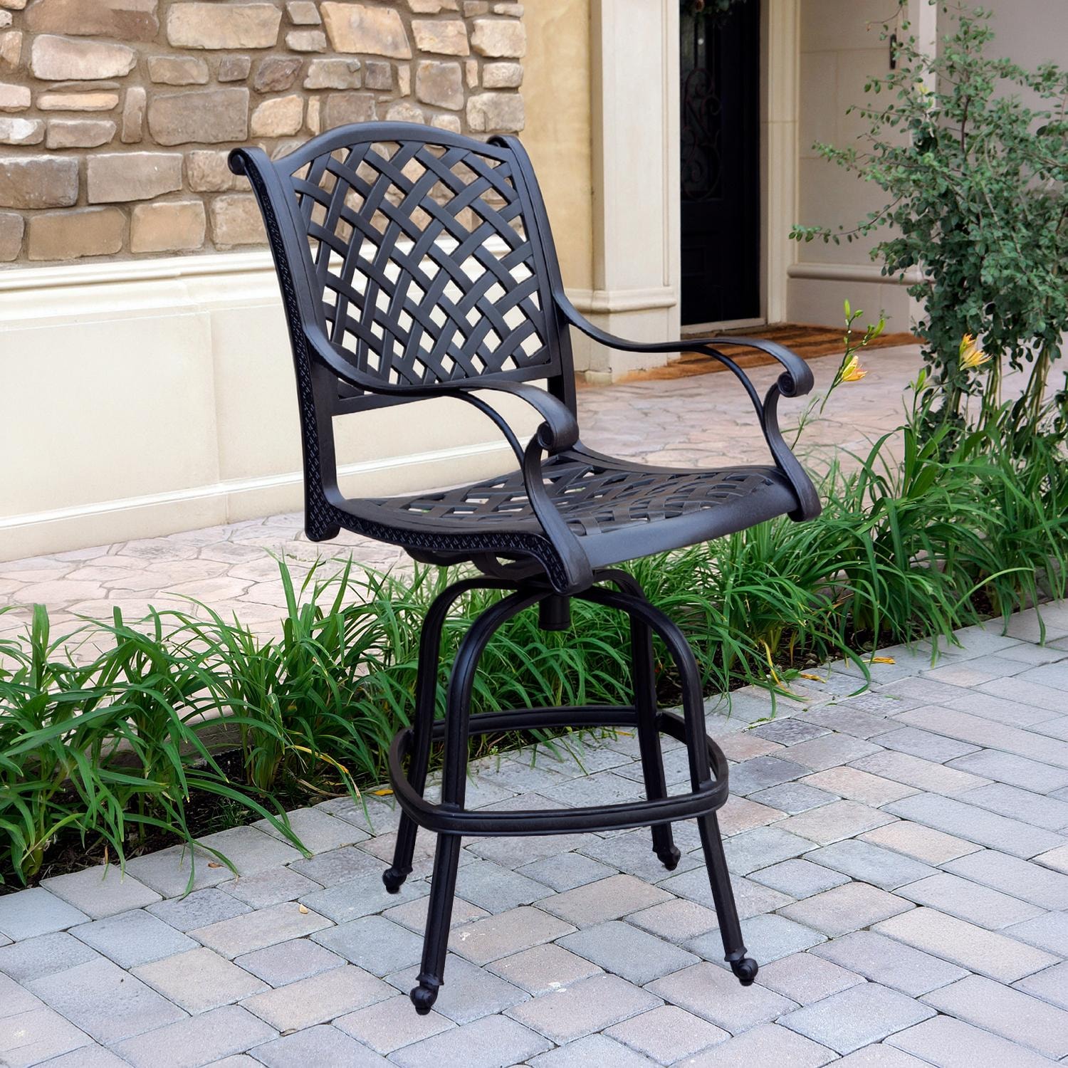 Darlee Nassau Swivel Bar Stool - Bar Stool - Angled - Lifestyle thumbnail