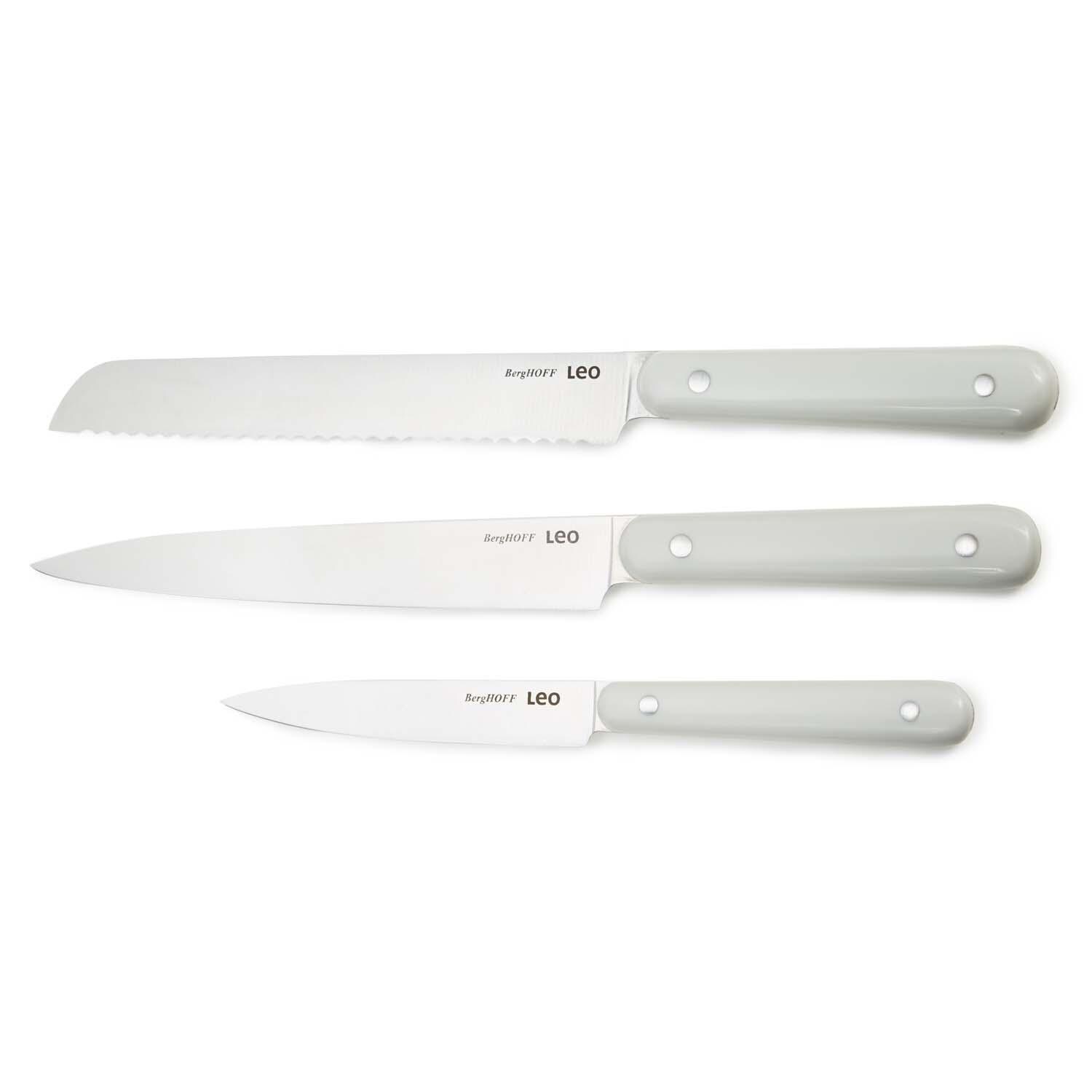 BergHOFF Leo Glints 3 Pc Cutlery Set w/ Stainless Steel Blades - Spirit - White Background thumbnail