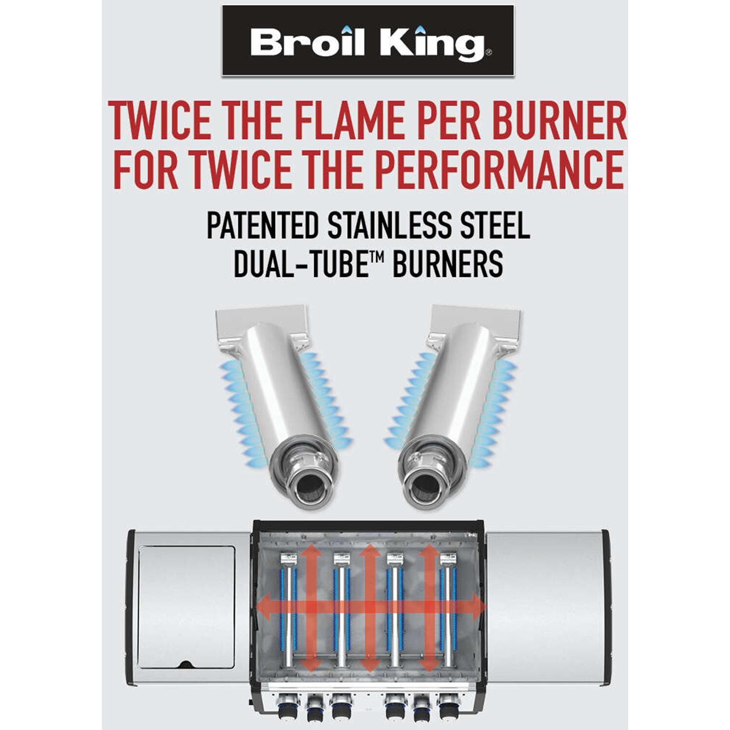 Broil King 687244 Regal Q 490 Pro IR Propane Grill - Dual-Tube Burners - Detail thumbnail