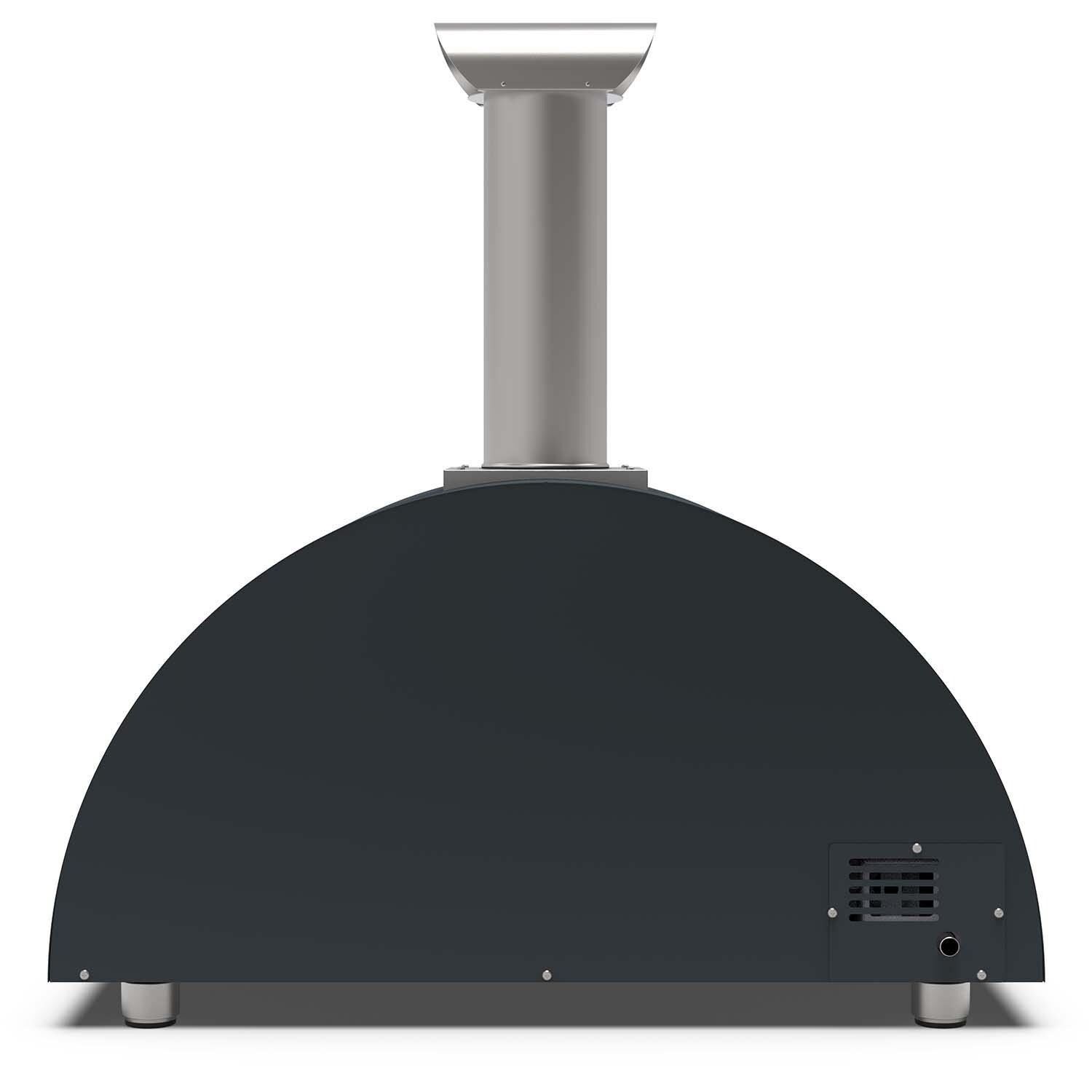 Alfa FXMD-3P-MGRIA-U Moderno 3 Pizze Natural Gas Pizza Oven - Anthracite Grey - Back View - White Background thumbnail