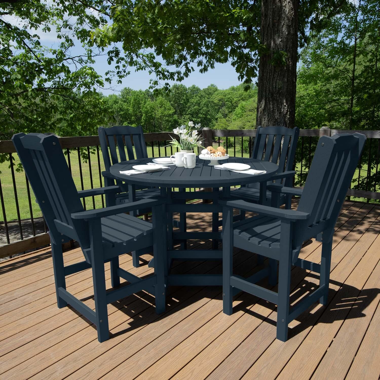 Hart Lane 5 Pc Set Recycled Plastic Counter Height Dining Set In Federal Blue By Lakeview - Lifestyle thumbnail