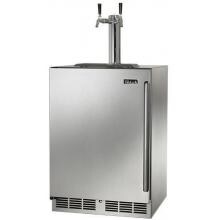 Perlick Signature Series 24-Inch 5.2 Cu. Ft. Left Hinge Outdoor Rated Dual Tap Beer Dispenser / Kegerator - HP24TO-3-1L2 image