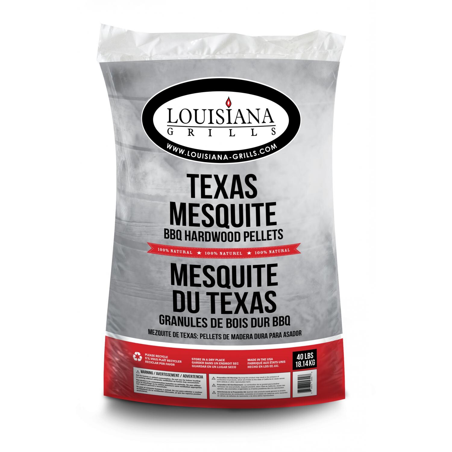 Louisiana Grills 40 Lb. Natural Hardwood Pellets - Texas Mesquite
