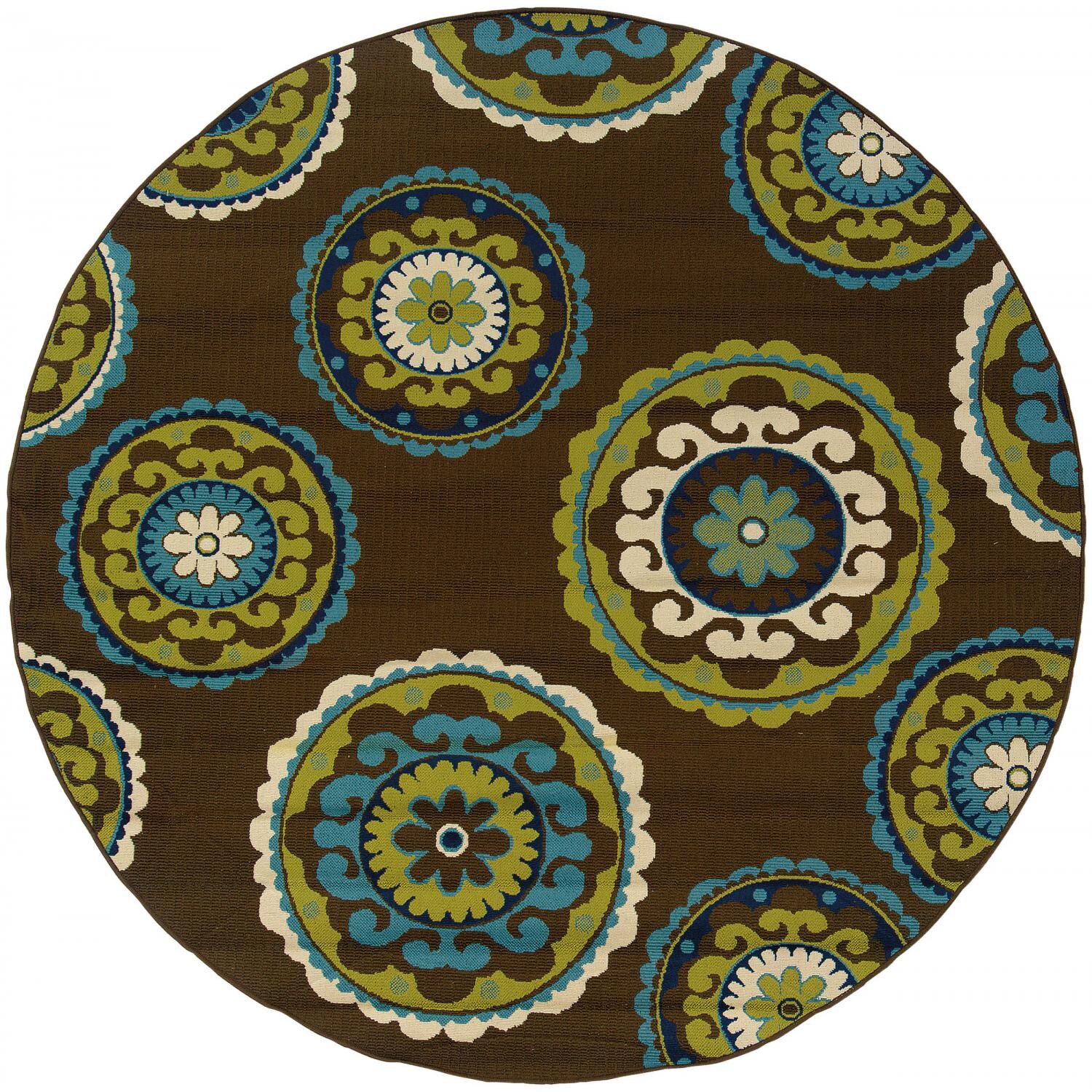 Oriental Weavers Caspian 7.83 Ft. Round Indoor/Outdoor Rug - 859D