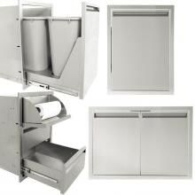BBQGuys Aspen Series 4-Piece Outdoor Kitchen Storage Package