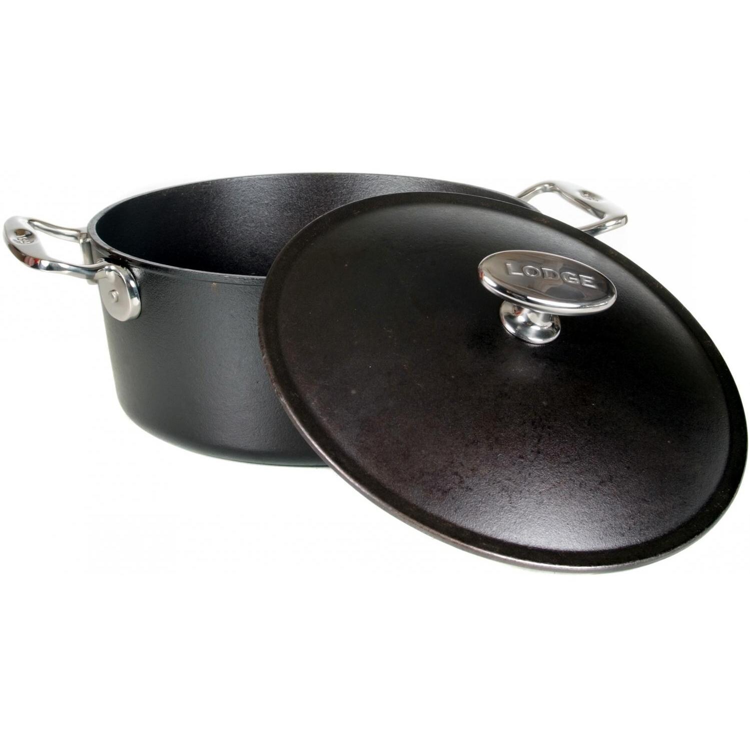 Lodge 4.5 Quart Signature Series Seasoned Cast Iron Dutch Oven SS10D