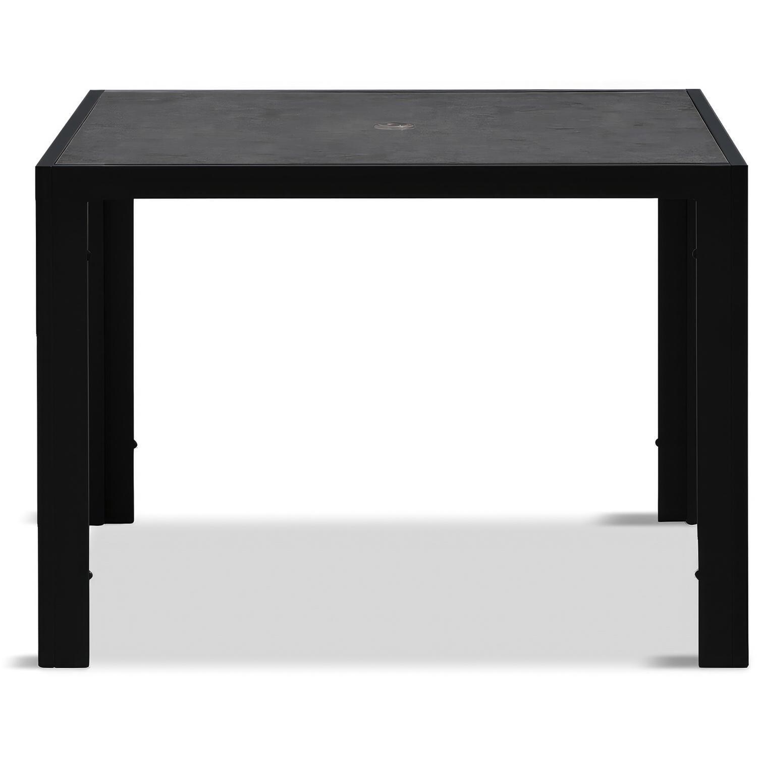 Spring Bay 5 Piece Dining Set in Black - Table - White Background thumbnail