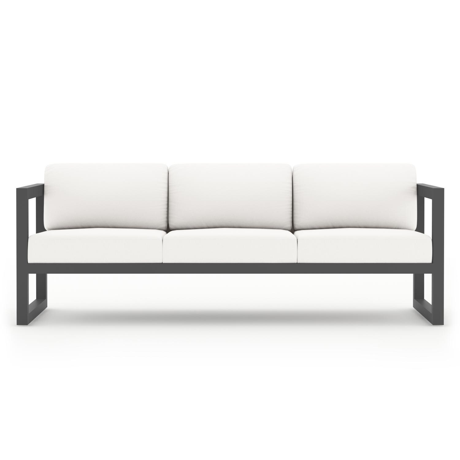 Misty Cove 3 Pc Seating Set in Slate w/Coffee Table & Canvas Natural Cushions by Lakeview - Sofa - White Background thumbnail