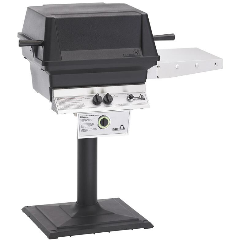 PGS TSeries T30 Commercial Cast Aluminum Natural Gas Grill With Timer On BoltDown Patio Post