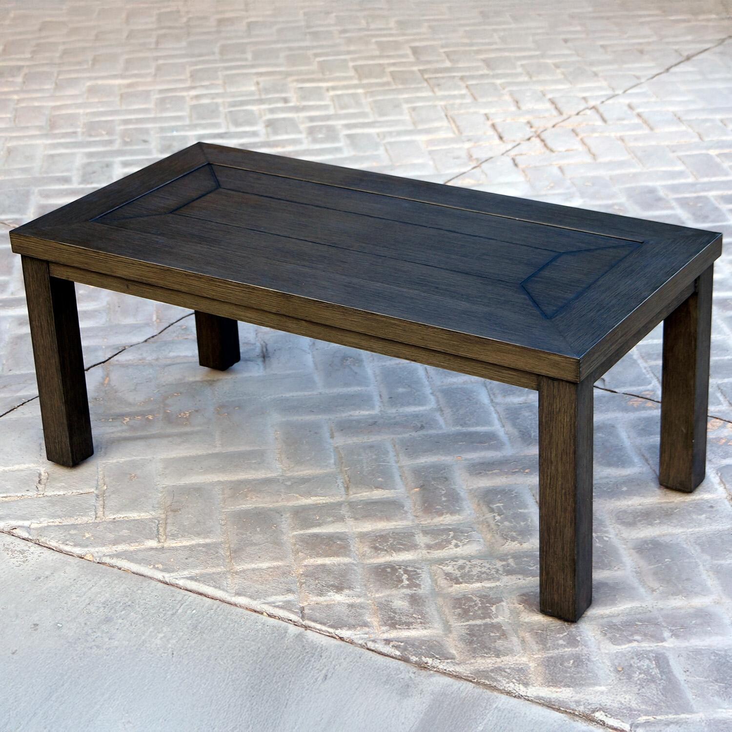 Brooklyn 6 Pc Aluminum Seating Set in Multi-brown/Sesame by Darlee - Coffee Table - Lifestyle thumbnail