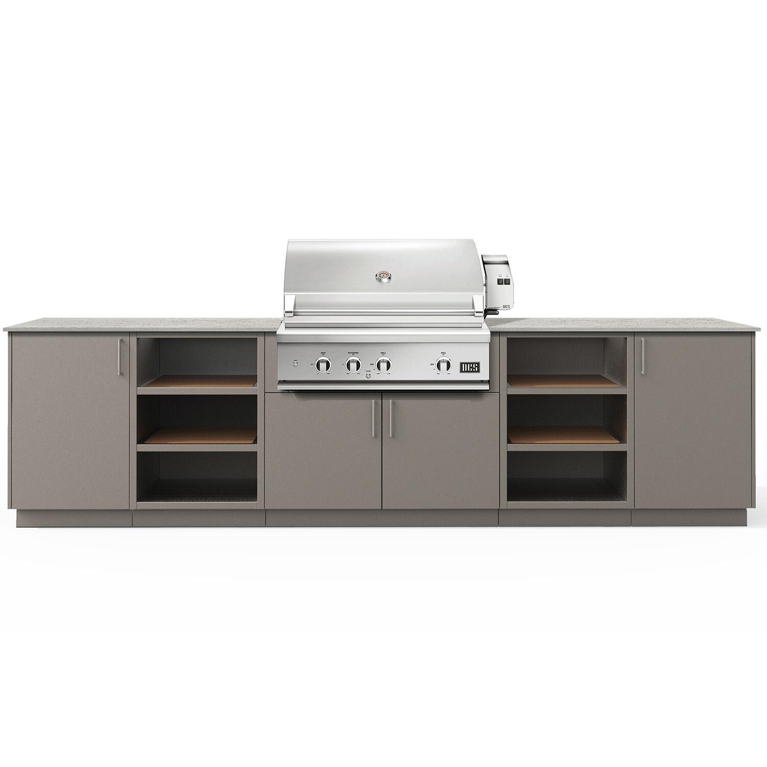 Urban Bonfire Savannah 36 Outdoor Kitchen w/ DCS Natural Gas Grill, Keon Dekton Countertop & Clay Finish - B-Savannah-36-DCS-Keon-Clay