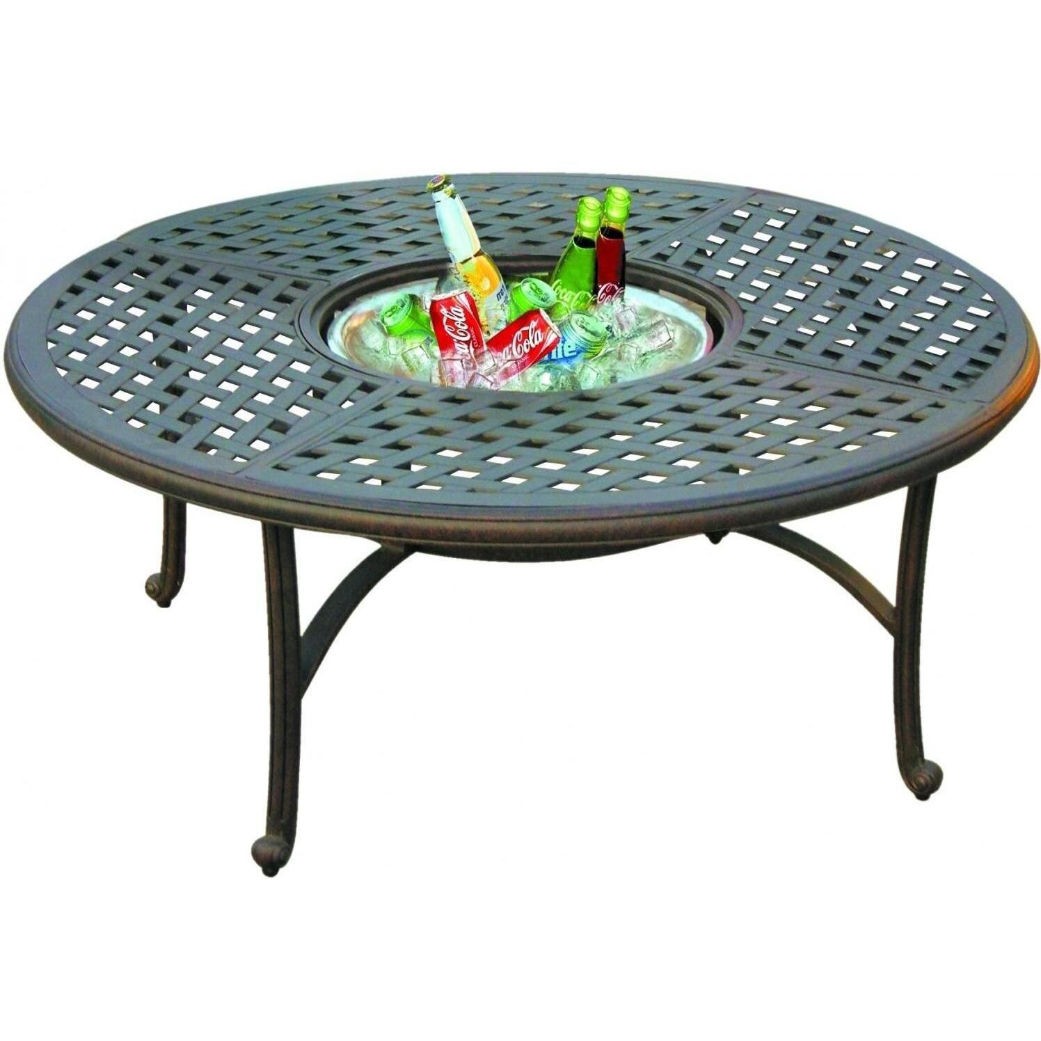 Darlee 30 Series Patio Tea Table W/ Ice Bucket Insert - Open thumbnail