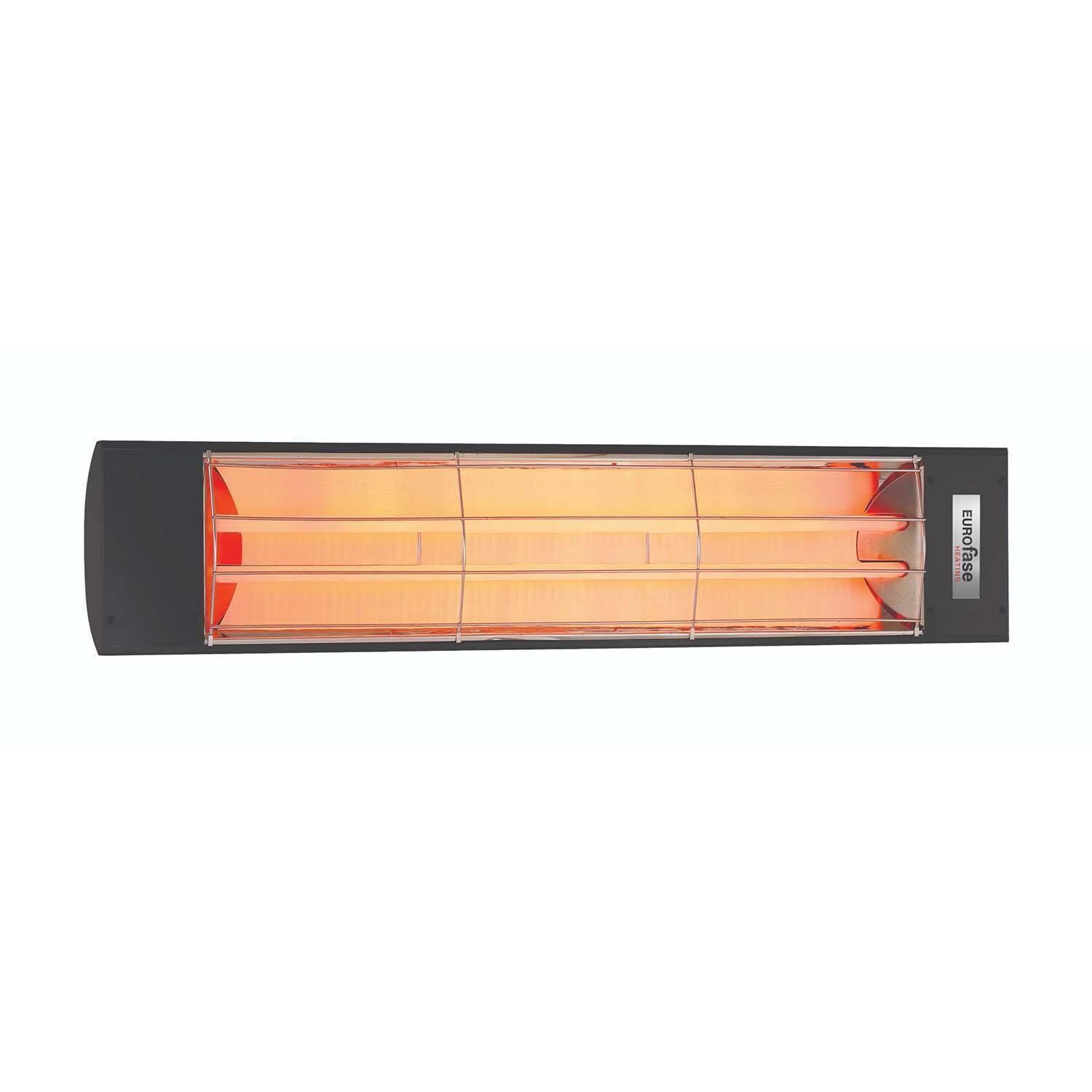 Eurofase 39-Inch 4000 Watt Dual Element 240V Electric Infrared Patio Heater - Black - EF40240B