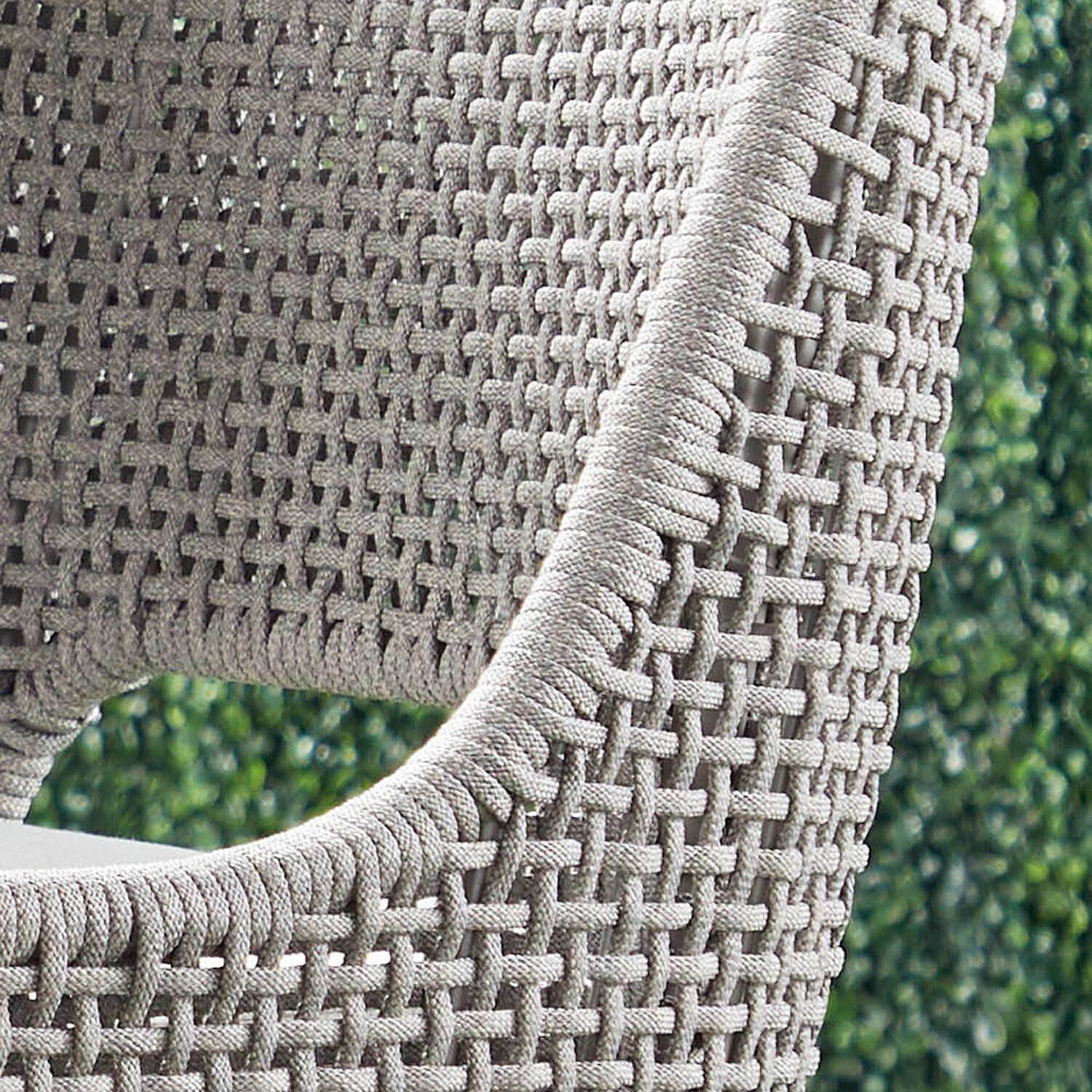 Cocoa Way Woven Rope Dining Chair in Dove - Set of 2 - By Lakeview - Back Detail thumbnail